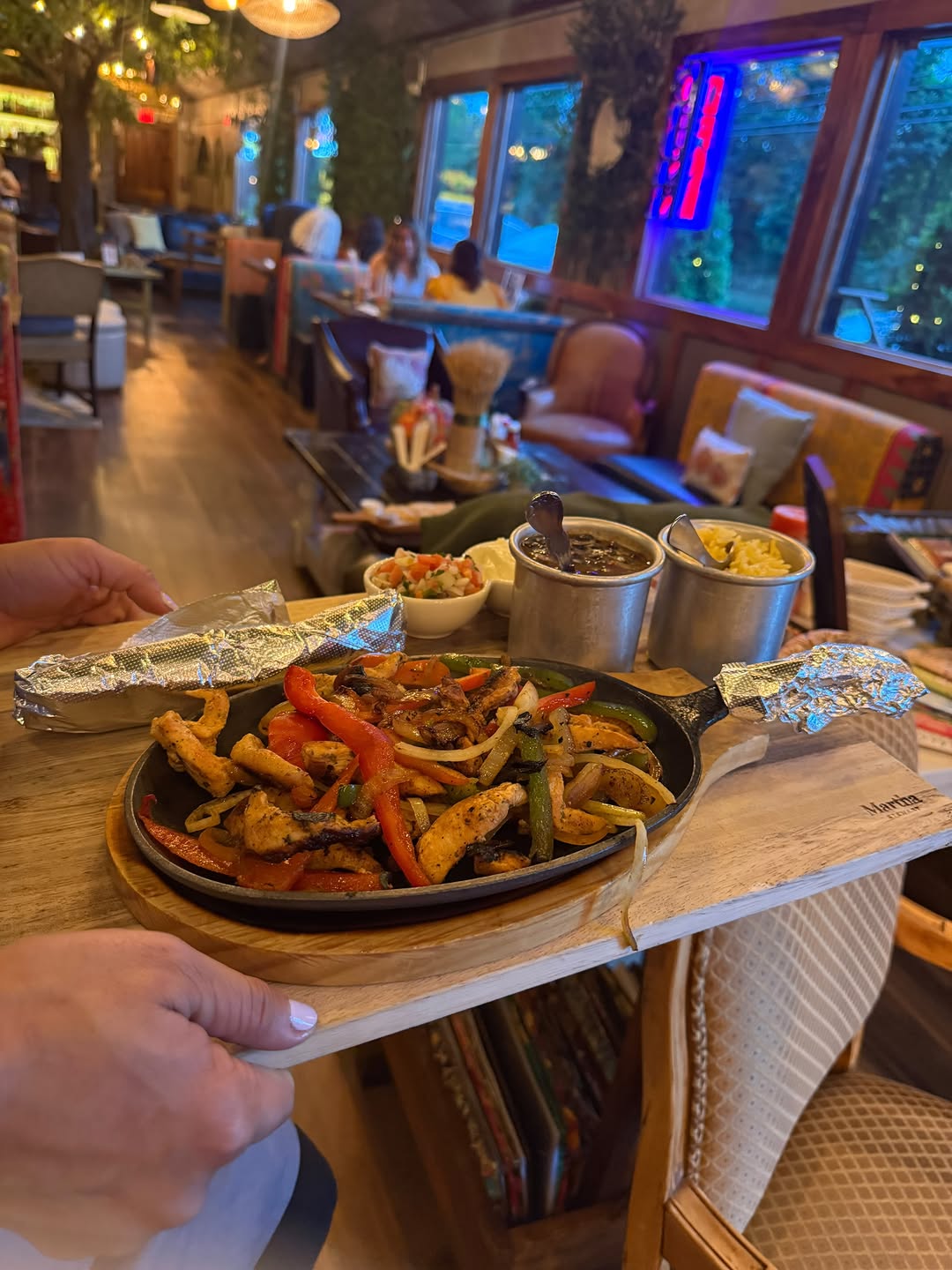 Sizzling fajitas